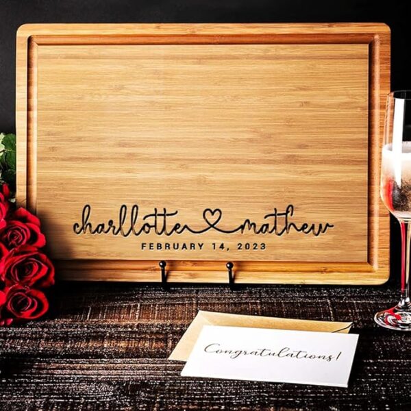 Personalized Wood Engraved Cutting Board - Valentines Day Gifts for Her - Unique Present